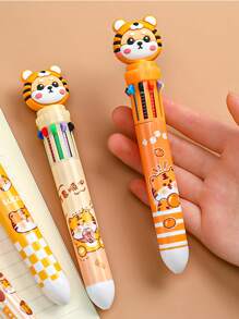 1pc Tiger Decor Bút bi màu ngẫu nhiên - Nhiều màu - Xem 3