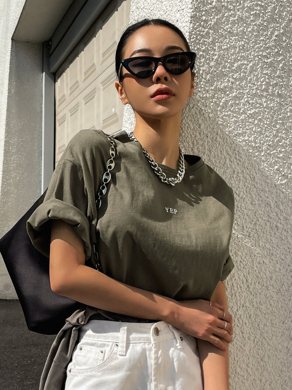 Letter Graphic Drop Shoulder Tee