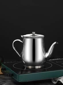 1pc Stainless Steel Teapot - Silver - View 5