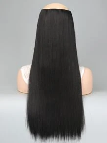 Extensión del pelo larga lisa sintético - Negro - Ver 1