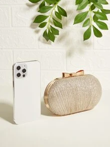 Túi xách Vincy Glitter Quyến rũ, Thanh lịch, Tinh tế, Yên tĩnh Lấp lánh lấp lánh, Sequin, Sang trọng, Sáng bóng Hình con sò Ví Vàng lấp lánh, Trang trí nơ bằng dây xích Dây đeo chéo Ví cầm tay nhỏ, Hỗ trợ tiệc cưới, Túi xách nữ, Túi dạ hội, Túi đựng đồ ăn tối Kim cương giả cho cô gái dự tiệc , Người phụ nữ, Phù hợp để kết hợp với váy đen, váy trang trọng, váy gợi cảm, váy dạ hội, váy dạ hội - Vàng - Xem 6