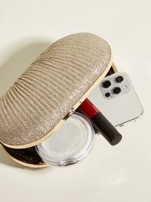 Túi xách Vincy Glitter Quyến rũ, Thanh lịch, Tinh tế, Yên tĩnh Lấp lánh lấp lánh, Sequin, Sang trọng, Sáng bóng Hình con sò Ví Vàng lấp lánh, Trang trí nơ bằng dây xích Dây đeo chéo Ví cầm tay nhỏ, Hỗ trợ tiệc cưới, Túi xách nữ, Túi dạ hội, Túi đựng đồ ăn tối Kim cương giả cho cô gái dự tiệc , Người phụ nữ, Phù hợp để kết hợp với váy đen, váy trang trọng, váy gợi cảm, váy dạ hội, váy dạ hội - Vàng - Xem 8