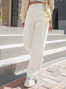 DAZY Wide Leg Jeans - White - View 2