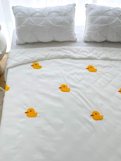 Duck Embroidered Bedspread
