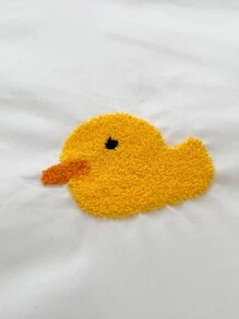 Ga trải giường thêu vịt - trắng - Xem 2