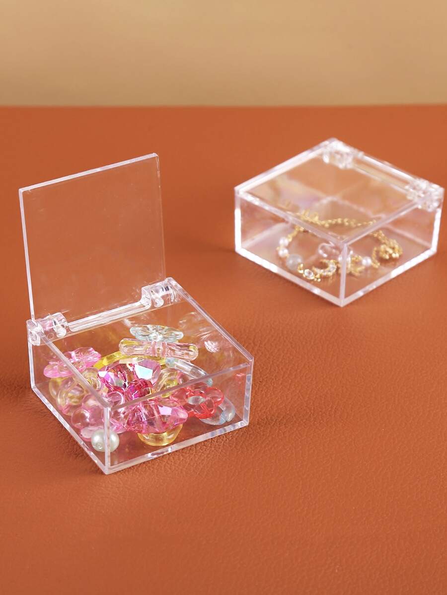 2pcs Clear Jewelry Box - Clear - View 1