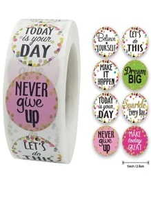 1卷標語圖案貼紙 - 彩色 - 查看 3