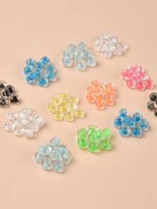 1 hộp 3600 chiếc 8 Màu Dạ Quang Thủy Tinh Trong Suốt Đính Hạt Vòng Phối Màu Phát Sáng Trong Bóng Tối TỰ LÀM Đính Hạt - Nhiều màu - Xem 3