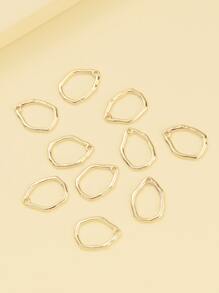 10pcs Geometric DIY Pendant - Yellow Gold - View 3