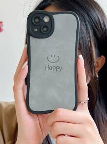 1 件皮革 TPU 压花面手机壳适用于 iPhone 11、12、13、14、12 Pro Max、13 Pro Max - 淺灰色 - 查看 1