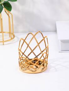 Giá đỡ nến 1 cái bằng hợp kim - Vàng - Xem 3