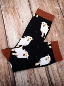 Men Sheep Pattern Crew Socks - Nhiều màu - Xem 3