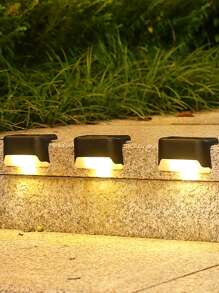 1 pieza Luz de carga solar, luz de pared solar para decoración de jardín al aire libre - Amarillo - Ver 1