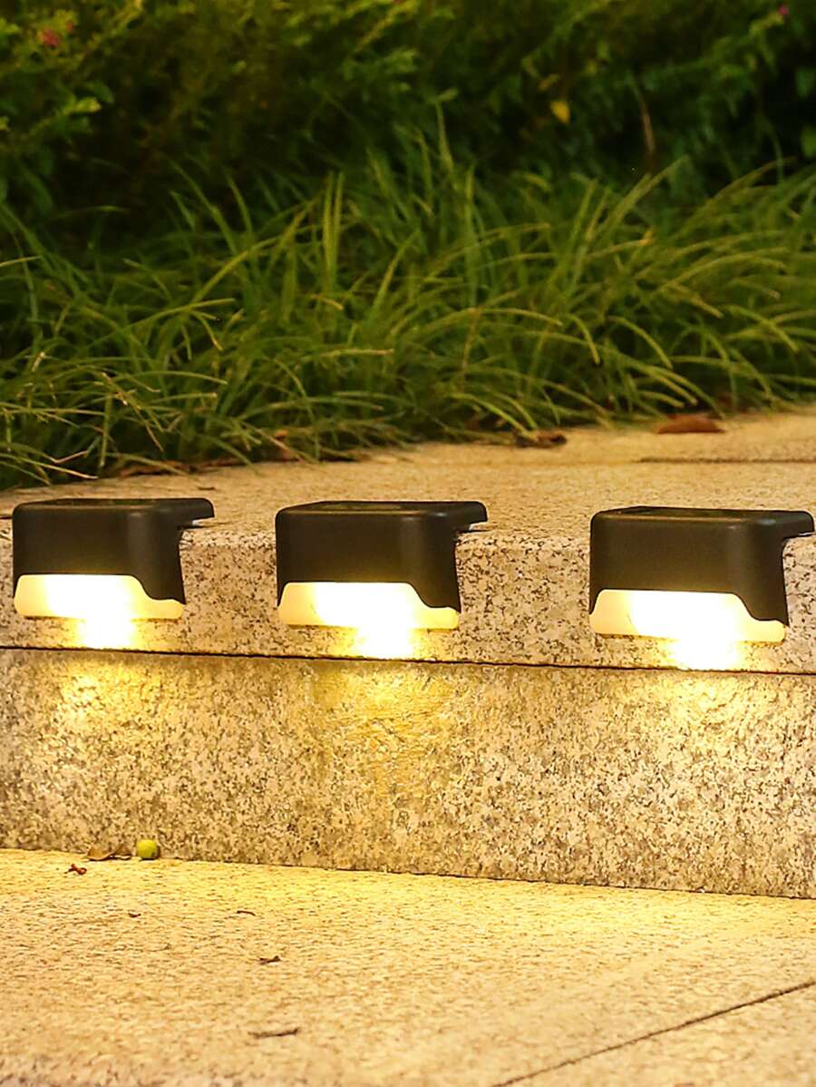 1 pieza Luz de carga solar, luz de pared solar para decoración de jardín al aire libre - Amarillo - Ver 1