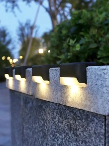 1 pieza Luz de carga solar, luz de pared solar para decoración de jardín al aire libre - Amarillo - Ver 2