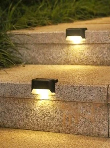 1 pieza Luz de carga solar, luz de pared solar para decoración de jardín al aire libre - Amarillo - Ver 3