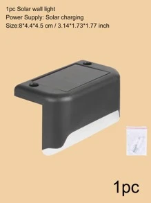 1 pieza Luz de carga solar, luz de pared solar para decoración de jardín al aire libre - Amarillo - Ver 5