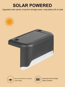 1 pieza Luz de carga solar, luz de pared solar para decoración de jardín al aire libre - Amarillo - Ver 6