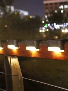 1 pieza Luz de carga solar, luz de pared solar para decoración de jardín al aire libre - Amarillo - Ver 8