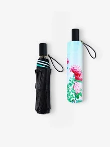 1pc Flower Pattern Manual Umbrella - Multicolor - View 3