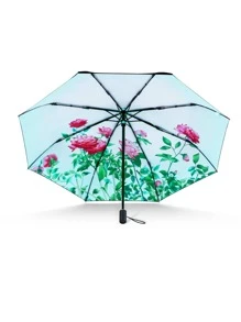 1pc Flower Pattern Manual Umbrella - Multicolor - View 6