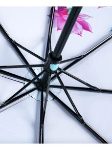 1pc Flower Pattern Manual Umbrella - Multicolor - View 7