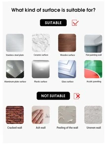 1pc Marble Pattern Kitchen Sticker - Multicolor - View 8