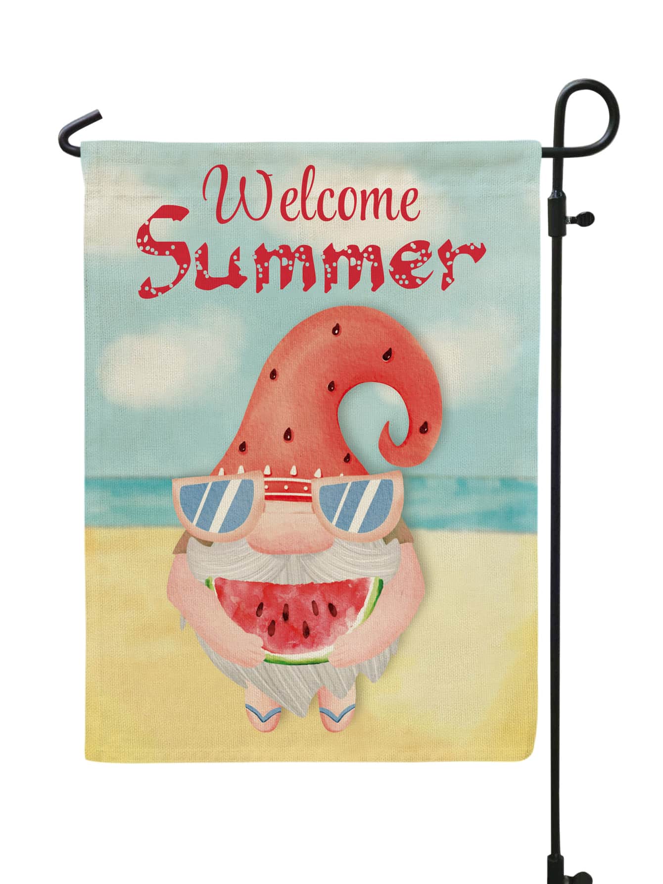 Phim hoạt hình Summer Gnome In Garden Flag - Nhiều màu - Xem 2