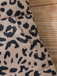 Đứa bé gái Tay Raglan Áo thun & In hoa Báo Romper tổng thể - Nhiều màu - Xem 3