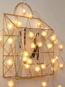 1件 10LED/20LED 毛絨球蒲公英裝飾燈串，節日婚禮裝飾道具，臥室牆面背景燈 - 黃色 - 查看 6