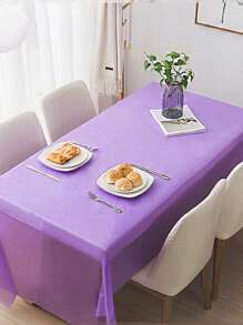 素色一次性桌布 - 紫色 - 查看 1