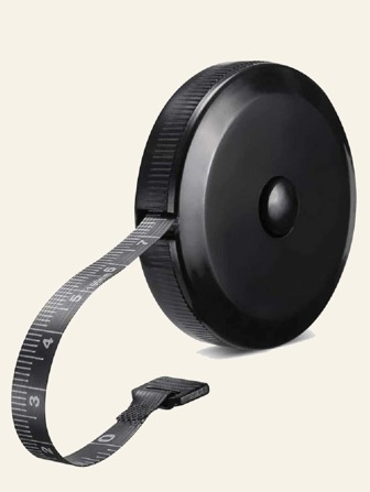 1st/2st mini portabelt litet måttband 0-1,5M vitt, svart, rosa, blått, grönt, cirkulärt måttband 0-60 tum