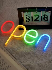 1pc Open Sign Led Light Neon Lamp, Ideal For Decorating Bedroom, Bar, Birthday, Indoor Environment, Weddings, Parties, Festivals And Gifting - Multicolor - View 3