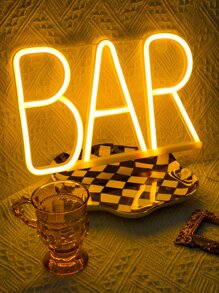 字母設計霓虹燈 - 黃色 - 查看 3