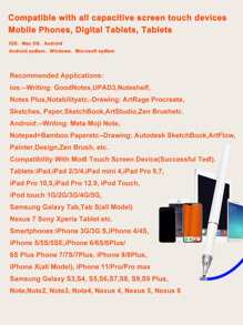 1入組二合一觸控式螢幕觸控筆適用於iPad - 白色 - 查看 8