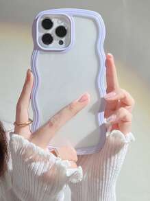 Chống rơi Xoăn Sóng Cạnh Ốp lưng & bao da điện thoại Tương thích với iPhone 11 , iPhone 13 , iPhone 14 - Màu tím - Xem 1