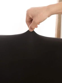 Funda Universal suave para silla de oficina, con cremallera, extraíble, lavable, Protector de silla de poliéster a prueba de polvo, 1 pieza - Negro - Ver 4