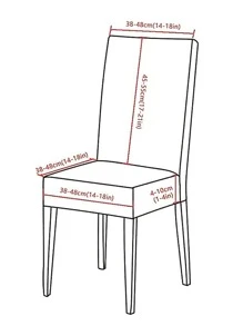 1pc Plain Waterproof Stretchy Chair Slipcover - White - View 4