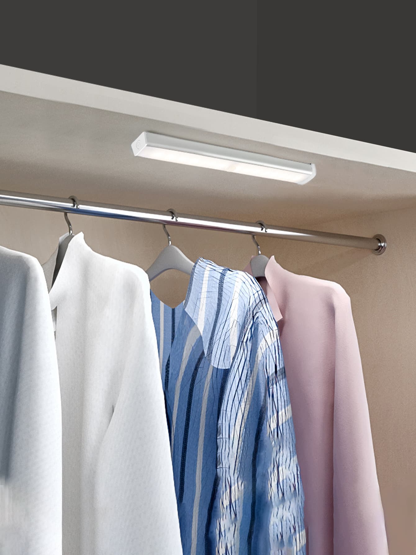 1pc Human Body Induction Under Cabinet Light - White - View 1