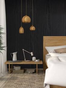 1 cuộn Giấy dán tường họa tiết gỗ, Miếng dán cải tạo, Tấm ốp tường, Giấy dán tường, Giấy dán tường, Vật dụng trang trí mùa xuân Làm mới ngôi nhà của bạn, Miếng dán trang trí Rama - màu đen - Xem 1