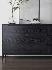 1 cuộn Giấy dán tường họa tiết gỗ, Miếng dán cải tạo, Tấm ốp tường, Giấy dán tường, Giấy dán tường, Vật dụng trang trí mùa xuân Làm mới ngôi nhà của bạn, Miếng dán trang trí Rama - màu đen - Xem 5