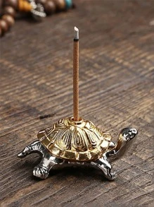 1 Pieza Quemador De Incienso Con Forma De Tortuga De Color Dorado / Plateado - Dorado - Ver 6