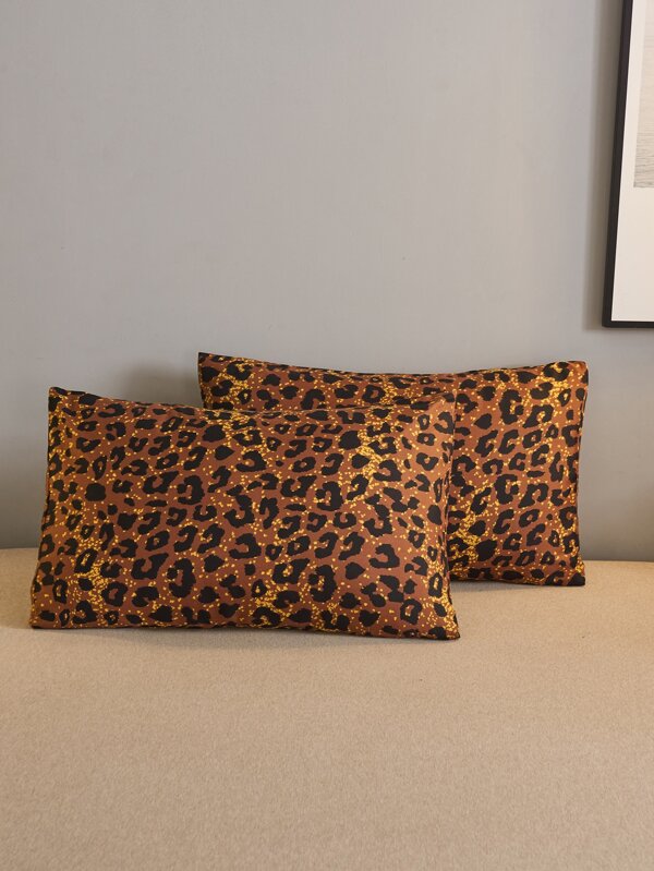 Leopard Print Duvet Cover Set Without Filler SHEIN USA