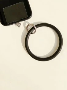 1個3d蝴蝶結設計手機殼,帶手腕帶,適用於iphone 15 Pro Max、小米、三星s23 - 黑色 - 查看 3