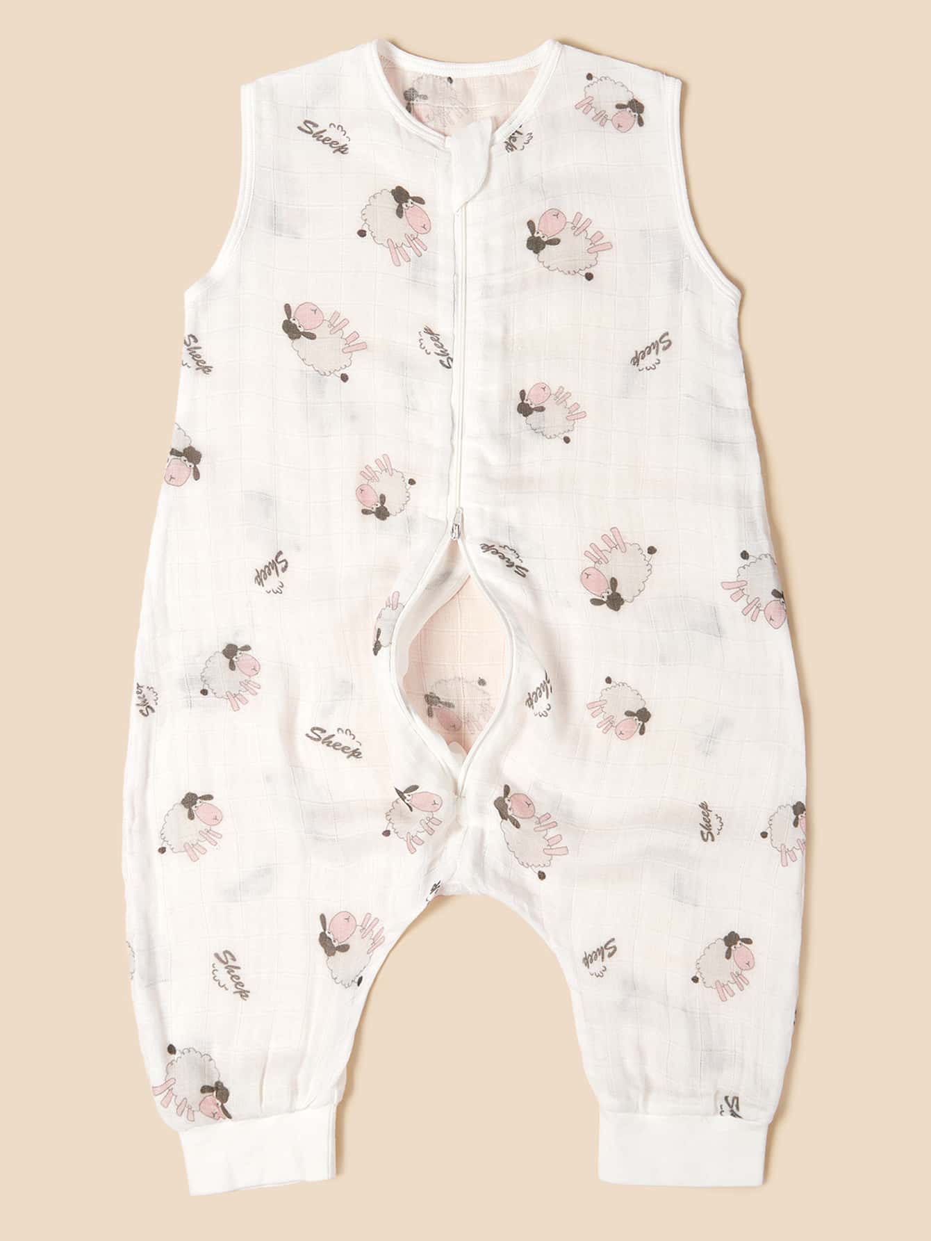 Bebé 1 pieza Saco de dormir con estampado de oveja - Multicolor - Ver 1