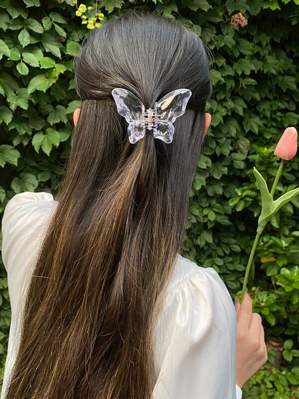 Butterfly Decor Hair Claw SHEIN UK
