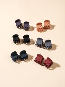 12入組極簡風格髮爪 - 彩色 - 查看 2