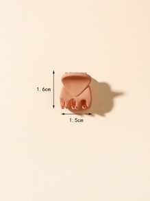 12入組極簡風格髮爪 - 彩色 - 查看 3