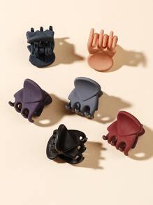 12入組極簡風格髮爪 - 彩色 - 查看 4