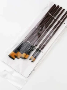 6入組木頭手柄塗料刷 - 彩色 - 查看 1